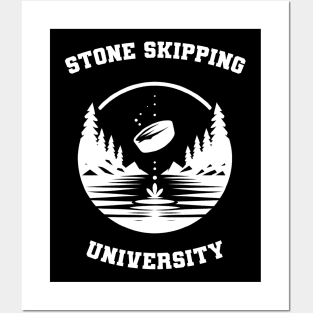 Stone Skipping University Stone Skipping Skimming Posters and Art